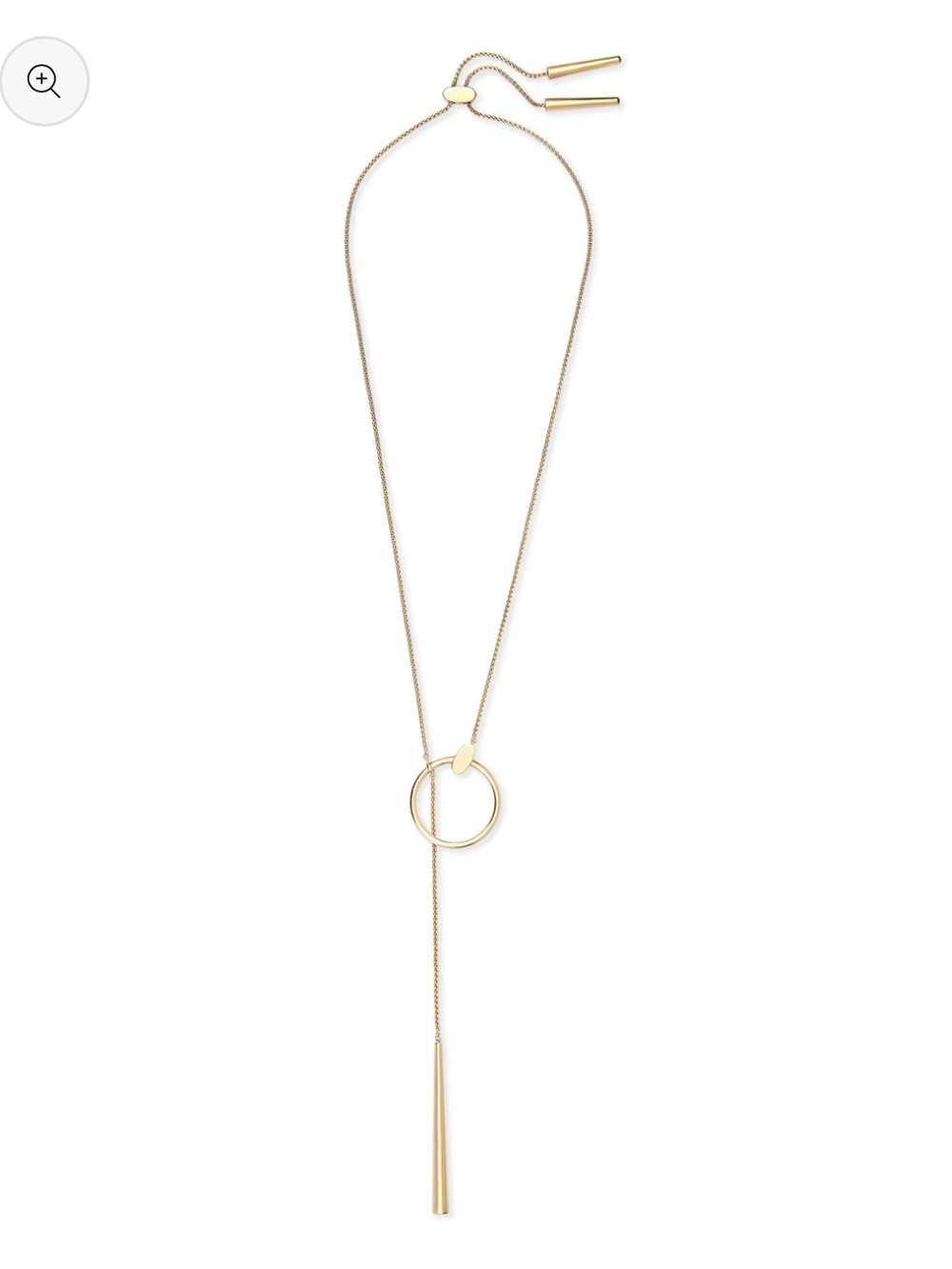 Kendra Scott Tegan Gold Y-Style Pendant Lariat Necklace